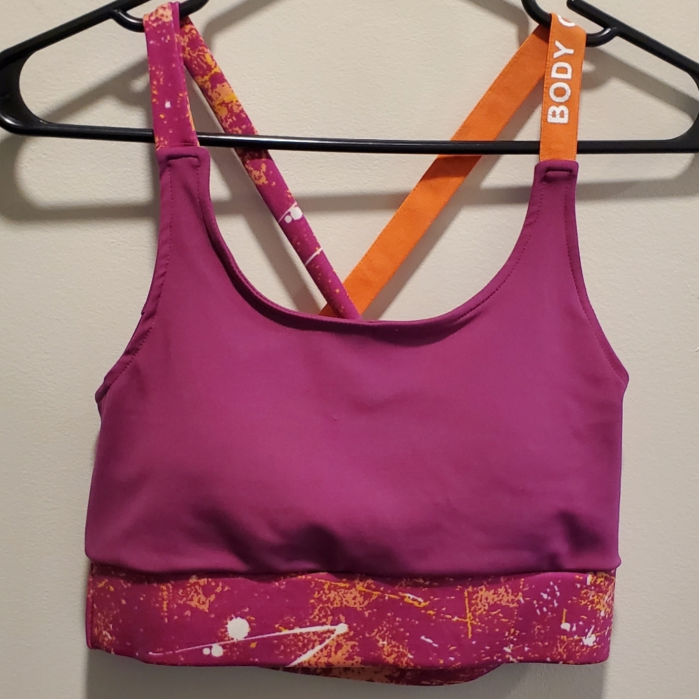 ☆ 3/35$ | BODY GLOVE | Pink & Orange Sports Bra in size Medium